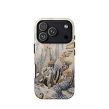 Metropolis - Surreal Cactus Art Phone Case Iphone 17 Pro / Matte Beige Phone Case Intricate Vintage-style Illustration Sea Creatures
