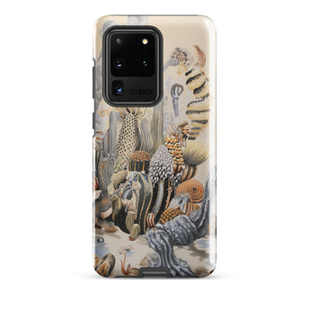 Metropolis - Surreal Cactus Art Phone Case Samsung Galaxy S20 Ultra / Gloss Beige Phone Case Adorned Detailed Illustration Sea Creatures