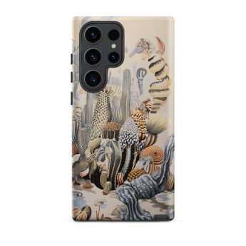 Metropolis - Surreal Cactus Art Phone Case Samsung Galaxy S23 Ultra / Matte Phone Case Detailed Illustration Sea Creatures Shells Muted