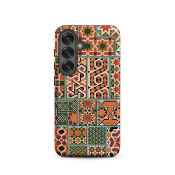 Middle Ages Pattern Design - Auguste Racinet Phone Case Samsung Galaxy S25 / Matte Vibrant Phone Case Patchwork Design Intricate Geometric