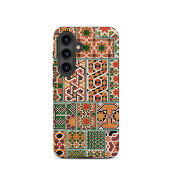Middle Ages Pattern Design - Auguste Racinet Samsung Case, Galaxy S24 / Matte, Smartphone Case Mosaic Colorful Islamic Geometric Patterns