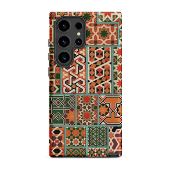 Middle Ages Pattern Design - Auguste Racinet Samsung Case, Galaxy S24 Ultra / Matte, Smartphone Multicolored Geometric Pattern Case