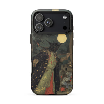 Midnight Alchemist - Surreal Gothic Demon Phone Case Black Detailed Illustration Dark Ornate Figure, Catches
