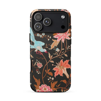 Midnight Call - Flora & Fauna Fabric Phone Case, Iphone 17 Pro Max / Matte, Mobile Cases, Toby Leon