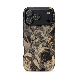 Midnight Garden - Black & White Floral Art Iphone Case, 17 Pro Max / Matte, Mobile Phone Cases, Toby Leon