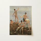 Midsummer Morning - Lámina artística de Henry Scott Tuke / Lienzo, 12x16’’ / 31x41cm / Sin marco / sin borde, Pósters, impresiones y arte visual, Toby