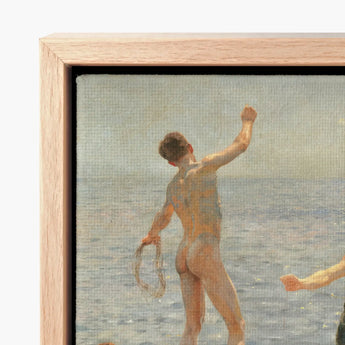 Midsummer Morning - Henry Scott Tuke Art Print / Canvas Framed Classical Painting Nude Male Figure, Arrests, Five Young Men, Clustered,