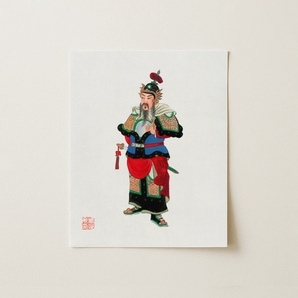 Military Commander - Qing Dynasty Art Print / Canvas, 11x14’’ / 28x36cm / Unframed / no Border, Posters Prints & Visual Artwork, Toby Leon