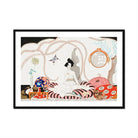 Minuit - George Barbier 1920s Fashion Art Print, Framed Vintage Art Deco Illustration Figure White Dress