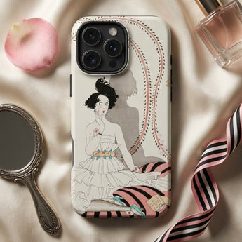 Minuit - George Barbier Phone Case Delicate Illustrated Phone Case Vintage-style Woman Ruffled Dress George Barbier’s Minuit, Captivating