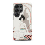 Minuit - George Barbier Phone Case Samsung Galaxy S25 Ultra / Matte White Phone Case Illustrated Design Woman Ruffled Dress George