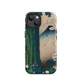 Mishima Pass - Katsushika Hokusai Phone Case Iphone 14 / Matte Artistic Phone Case Mount Fuji, Katsushika Hokusai Iphone Case, Green