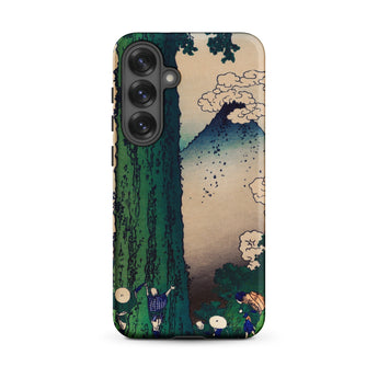 Mishima Pass - Katsushika Hokusai Phone Case Samsung Galaxy S25 Plus / Matte Phone Case Vibrant Traditional Japanese Woodblock Print Design