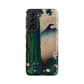 Mishima Pass - Katsushika Hokusai Samsung Case, Galaxy S21 Fe / Matte, Phone Case Japanese Woodblock Print Mount Fuji People