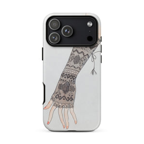 Mitt - Lillian Causey 1930s Fashion Art Phone Case Iphone 17 Pro Max / Matte Sleek White Phone Case Detailed Black Gray Illustration Iphone