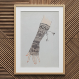 Mitt - Lillian Causey 1930s Lace Glove Art Print / Canvas, 20x30’’ / 51x76cm / Natural Frame / Matboard, Posters Prints & Visual Artwork,