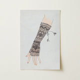 Mitt - Lillian Causey 1930s Lace Glove Art Print / Canvas Black Fingerless Intricate Geometric Floral Patterns Causey’s, Haute Couture