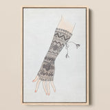Mitt - Lillian Causey 1930s Lace Glove Art Print / Canvas Delicate Black Lace Arm Warmer Intricate Geometric Floral Lillian Causey’s Mitt,