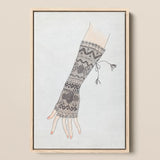 Mitt - Lillian Causey 1930s Lace Glove Art Print / Canvas Delicate Black Arm Warmer Intricate Geometric Floral Causey’s, Haute Couture