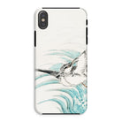 Mongolian Plover - Numata Kashu Shūchō Gafu Iphone Case, Xs / Matte, Phone Case Watercolor-style Illustration Bird Flight Stylized Waves