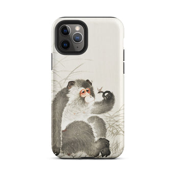 Aap met Insect - Ohara Koson Shin-hanga Iphone Hoesje, 11 Pro / Mat, Telefoonhoesjes, Toby Leon