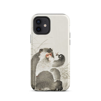Aap met Insect - Ohara Koson Shin-hanga Iphone Hoesje, 12 / Mat, Telefoonhoesjes, Toby Leon