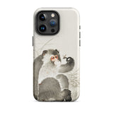 Aap met Insect - Ohara Koson Shin-hanga Iphone Case, 15 Pro Max / Matte, Mobiele Telefoonhoesjes, Toby Leon