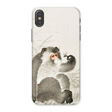 Aap met Insect - Ohara Koson Shin-hanga Iphone Hoesje, x / Mat, Telefoonhoesjes, Toby Leon