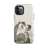Monkey with Insect - Ohara Koson Shin-hanga Phone Case Iphone 11 Pro / Matte Monkey-themed Iphone Case Ohara Koson, Whimsical Fusion, Art