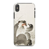 Monkey with Insect - Ohara Koson Shin-hanga Phone Case Iphone Xs / Matte Phone Case Watercolor-style Painting Monkey Insect Ohara Koson,