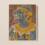 Monkey do too - Thai Mural Art Print / Canvas, 12x16’’ / 31x41cm / Natural Frame, Posters Prints & Visual Artwork, Toby Leon