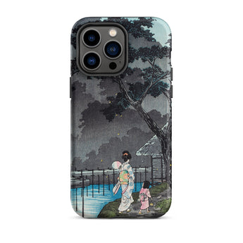 Moon at Sekiguchi - Hiroaki Takahashi Phone Case Iphone 14 Pro Max / Matte Iphone Case Japanese Art Hiroaki Takahashi Iphone, Moonlight