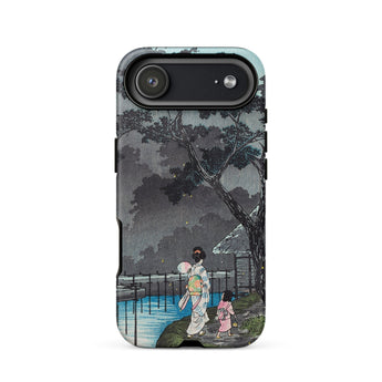 Moon at Sekiguchi - Hiroaki Takahashi Phone Case Iphone 17 Air / Matte Black White Phone Case Japanese-inspired Design Two Women Hiroaki