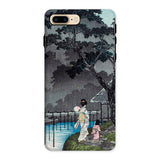Moon at Sekiguchi - Hiroaki Takahashi Phone Case Iphone 8 Plus / Matte Iphone Case Traditional Japanese Artwork Figures Kimonos Moonlit