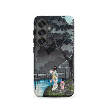 Moon at Sekiguchi - Hiroaki Takahashi Phone Case Samsung Galaxy S25 / Matte Phone Case Traditional Japanese Woodblock Print Design Two