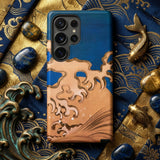 Moon and Waves - Suzuki Kiitsu Phone Case, Mobile Cases, Toby Leon