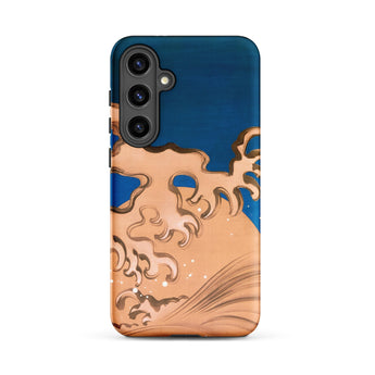 Moon and Waves - Suzuki Kiitsu Phone Case, Samsung Galaxy S24 Plus / Matte, Mobile Cases, Toby Leon