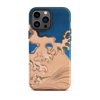 Moon and Waves - Suzuki Kiitsu Phone Case Iphone 13 Pro Max / Matte Artistic Phone Case Suzuki Kiitsu Iphone Case, Foam Coils Upward,