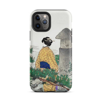 Moonlight and Pine Trees - Ogata Gekko iPhone-hoesje, 11 Pro / Mat, Telefoonhoesjes, Toby Leon