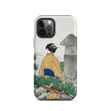 Moonlight and Pine Trees - Ogata Gekko iPhone-hoesje, 12 Pro / Mat, Telefoonhoesjes, Toby Leon