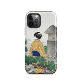 Moonlight and Pine Trees - Ogata Gekko Iphone Case 12 Pro / Matte Iphone Pro Max Phone Case Japanese-inspired Artwork Ogata Gekko, Serene