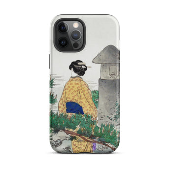 Moonlight and Pine Trees - Ogata Gekko Iphone Case 12 Pro Max / Matte Iphone Pro Max Phone Case Japanese Art Ogata Gekko, Serene Moonlit