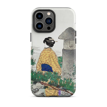 Moonlight and Pine Trees - Ogata Gekko iPhone-hoesje, 13 Pro Max / Mat, Telefoonhoesjes, Toby Leon