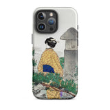 Moonlight and Pine Trees - Ogata Gekko iPhone-hoesje, 16 Pro Max / Mat, Telefoonhoesjes, Toby Leon