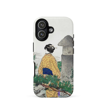 Moonlight and Pine Trees - Ogata Gekko iPhone-hoesje, 17 / Mat, Telefoonhoesjes, Toby Leon