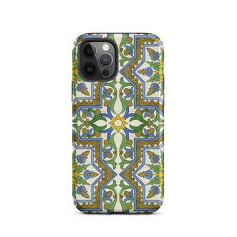 Moreish - Moorish Design Iphone Case 12 Pro / Matte Patterned Smartphone Case Vibrant Moorish Geometry, Geometry Dances, Mediterranean