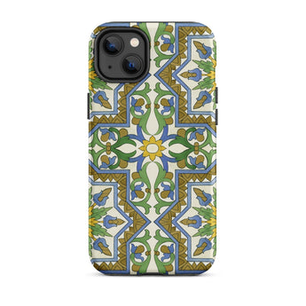Moreish - Moorish Design Iphone Case 14 Plus / Matte Patterned Smartphone Case Vibrant Moorish Geometry, Geometry Dances, Mediterranean
