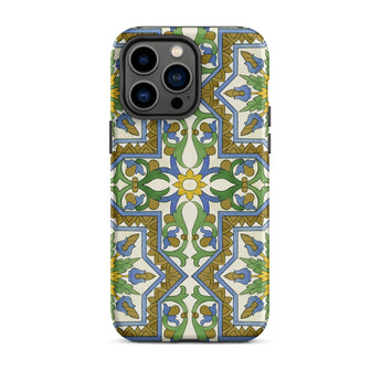 Moreish - Moorish Design Iphone Case 14 Pro Max / Matte Patterned Smartphone Case Vibrant Moorish Geometry, Geometry Dances, Mediterranean