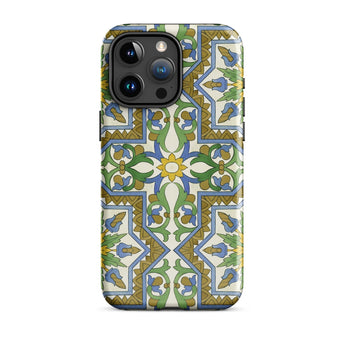Moreish - Moorish Design Iphone Case 15 Pro Max / Matte Patterned Smartphone Case Vibrant Moorish Geometry, Geometry Dances, Mediterranean
