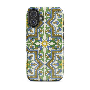Moreish - Moorish Design Iphone Case 16 Plus / Matte Patterned Smartphone Case Vibrant Moorish Geometry, Geometry Dances, Mediterranean